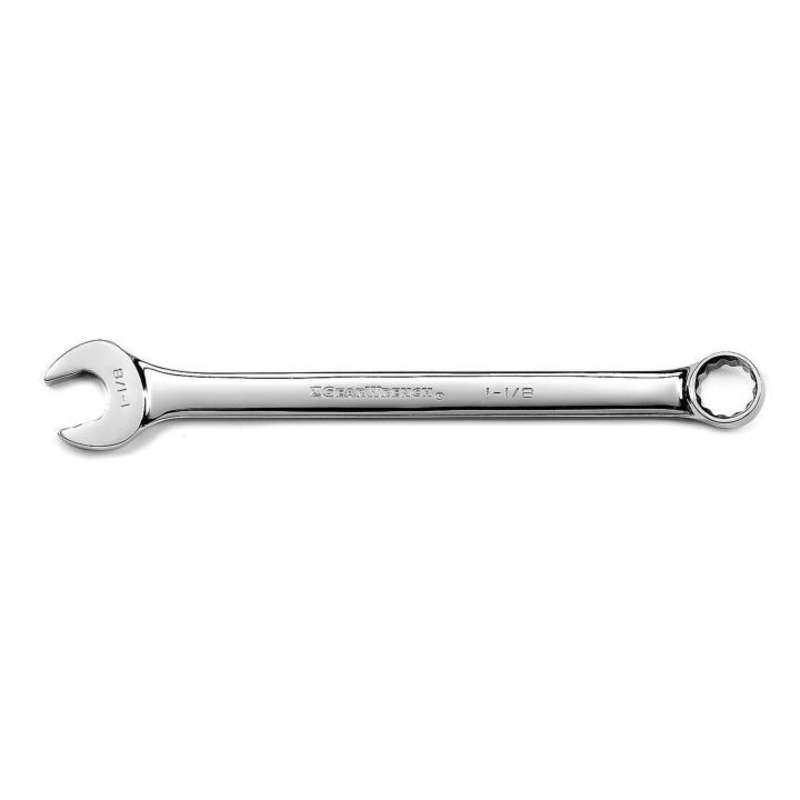 Combination Wrench, 1-1/8" Open End, 12 Point, Long Pattern, SAE, Alloy Steel, 16" OAL